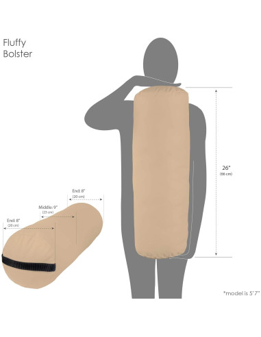 Almohada Bolster EarthLite Fluffy 66cm - Masaje Profesional