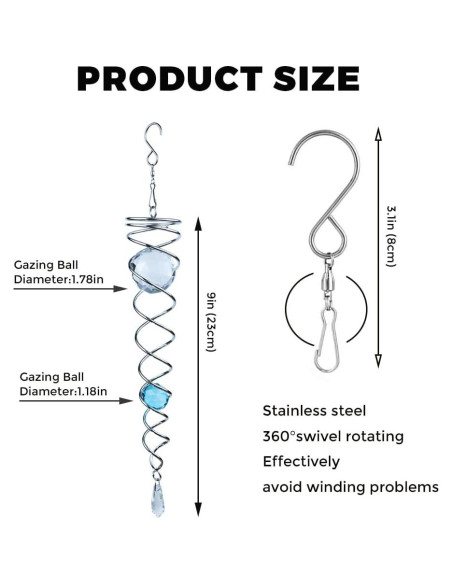 Bola de Observación 9" NPBIYOYG Azul Lago - Estabilizador de Molinete