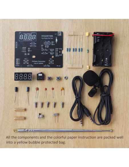 Kit Transmisor de Radio FM VOGURTIME FMT-VT10 con Micrófono