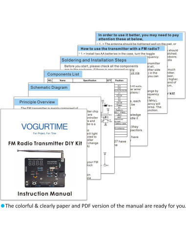 Kit Transmisor de Radio FM VOGURTIME FMT-VT10 con Micrófono
