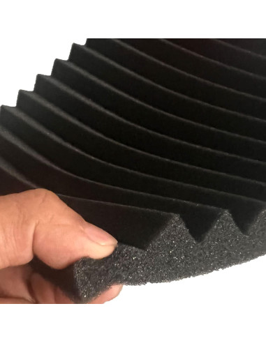 Paquete de 52 paneles de espuma acústica negra y azul 2.54 cm