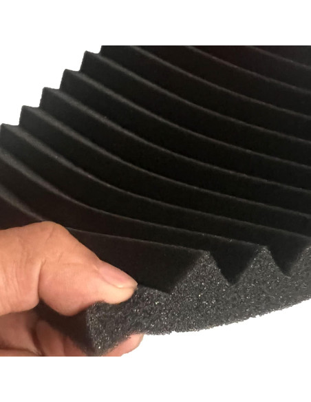 Paquete de 52 paneles de espuma acústica negra y azul 2.54 cm