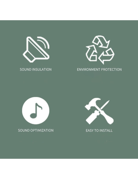 Paquete de 52 paneles de espuma acústica negra y azul 2.54 cm