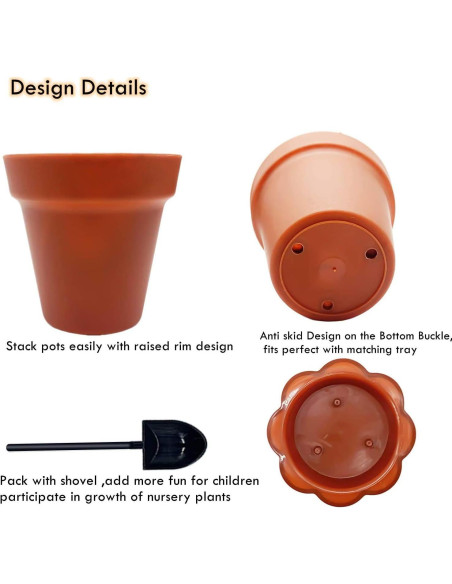 30 Macetas de Vivero PURPLE STAR 1N con Domo de Humedad