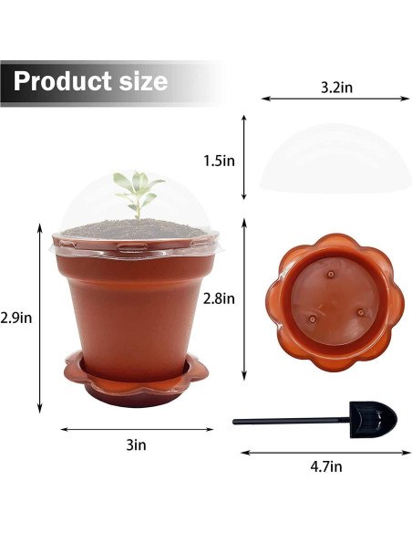 30 Macetas de Vivero PURPLE STAR 1N con Domo de Humedad