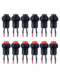 Paquete de 12 Interruptores de Botón Mini DMWD 12mm ON-Off