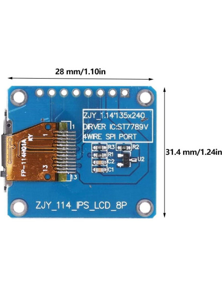 Módulo de Pantalla LCD 1.14" Walfront ST7789 135x240 Color