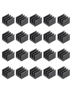 Disipador Térmico Autoadhesivo uxcell 7x7x6mm Negro 20 Pcs