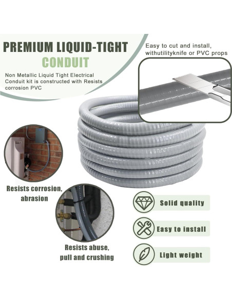 Kit Conduit Eléctrico No Metálico Feotech 15.24m 10 Conectores
