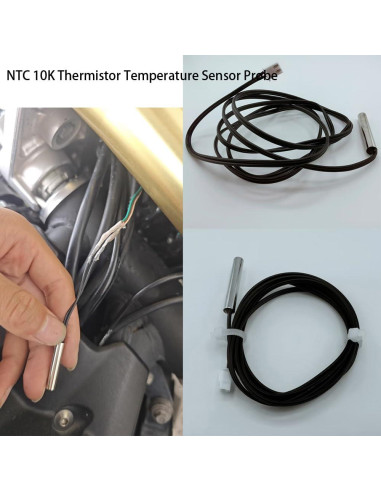 5 Piezas Sonda de Temperatura NTC 10K Acero Inoxidable 1m