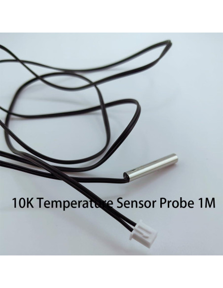 5 Piezas Sonda de Temperatura NTC 10K Acero Inoxidable 1m