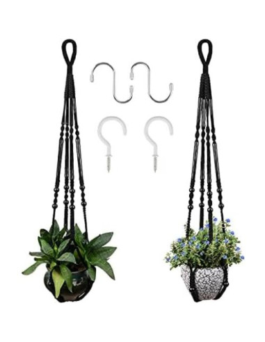 Colgador de Macramé RIFNY para Macetas 5-10 Pulgadas Negro