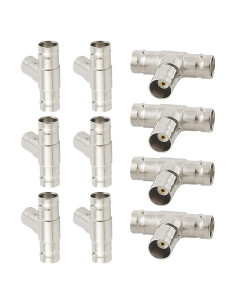 Adaptador BNC hembra a hembra 3 vías uxcell - Paquete de 10