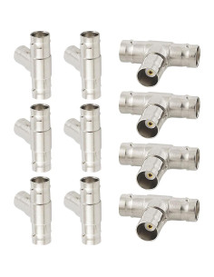 Adaptador BNC hembra a hembra 3 vías uxcell - Paquete de 10 2