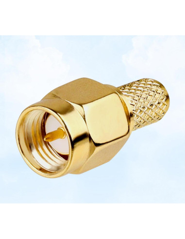 Conector Crimp SMA Macho 10 Piezas para Cable Coaxial RG58 RG142