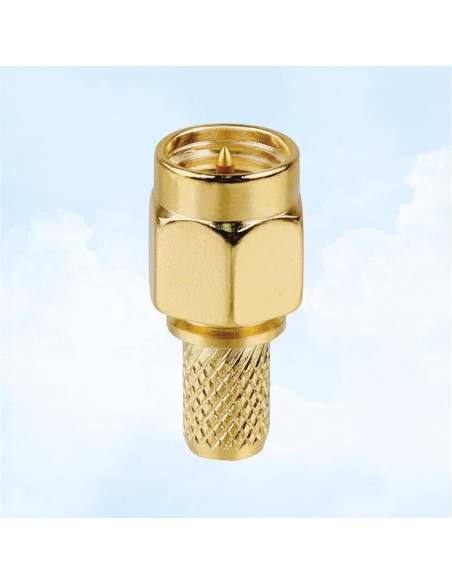 Conector Crimp SMA Macho 10 Piezas para Cable Coaxial RG58 RG142 Conector Crimp SMA Macho 10 Piezas para Cable Coaxial RG58 RG142