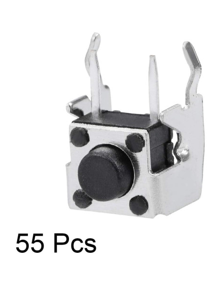 Interruptor Táctil Momentáneo uxcell 55 Pcs 6x6x5mm PCB