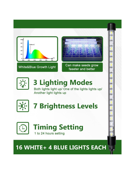 Kit de Inicio de Semillas Joyhalo 40 Celdas con Luz y Calefacción