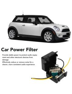 Filtro de Potencia para Coche Ejoyous 12V - 2 Pcs Reductor de Ruido 2