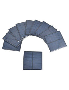 10 Paneles Solares Policristalinos 3V 210mA Ailejia 70mm