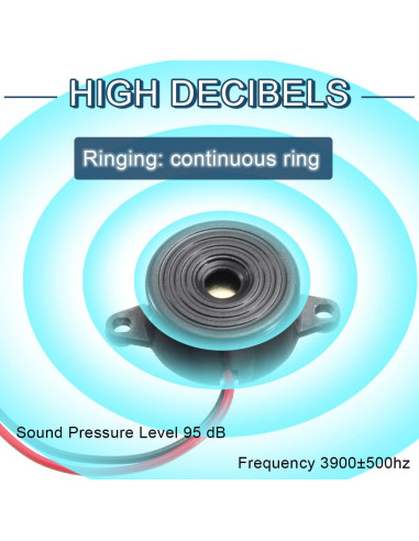 10 Zumbadores Piezoeléctricos Activos DC 3-24V DAOKAI