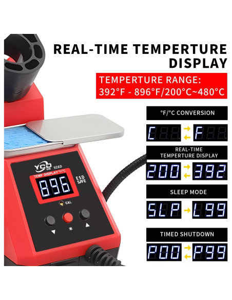 Estación de Soldadura Digital 60W Weld Lux 928D con Accesorios