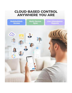 Reloj de Control de Tiempo NGTeco NG-TC7 Digital con Huella y Cara 2