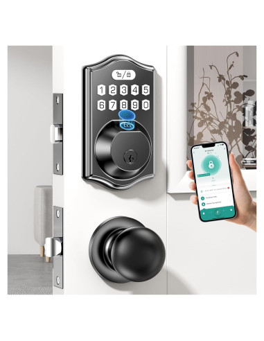 Cerradura Inteligente Biométrica AQVGJQ 6K6 Control por App