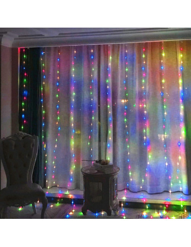 Luces de Cuerda Multicolor ILUMINACIÓN DEL HOGAR 300 LED USB