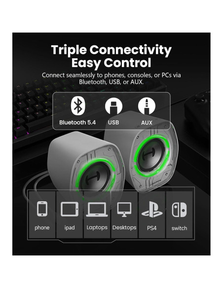 Altavoces Edifier G1000 II 2.5" Multimedia Bluetooth RGB - Negro