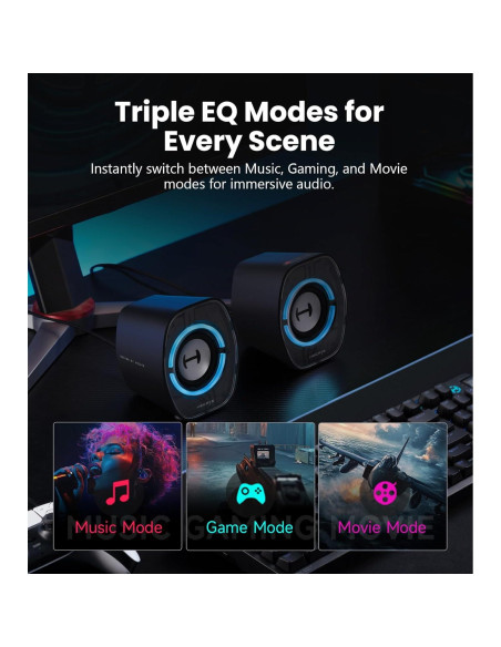 Altavoces Edifier G1000 II 2.5" Multimedia Bluetooth RGB - Negro