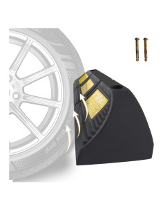 Tope de Estacionamiento WECARLLE 3.5" Caucho con Reflectores