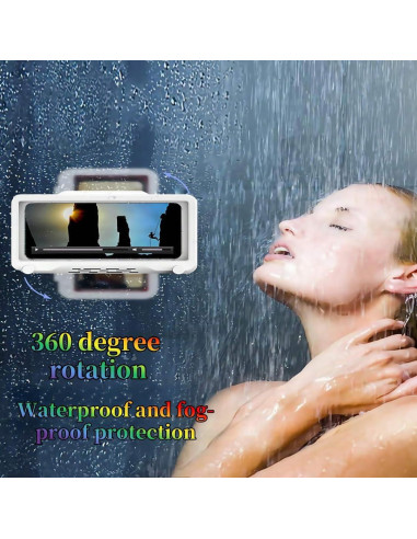 Soporte para Teléfono de Ducha Wuajia Ajustable 360 Impermeable