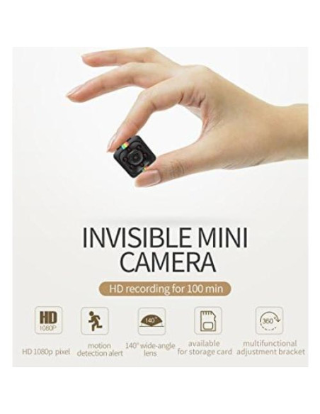 Cámara Mini SQ11 1080P HD con Visión Nocturna y Detección de Movimiento