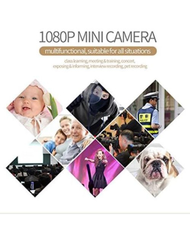 Cámara Mini SQ11 1080P HD con Visión Nocturna y Detección de Movimiento