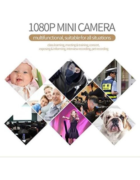 Cámara Mini SQ11 1080P HD con Visión Nocturna y Detección de Movimiento