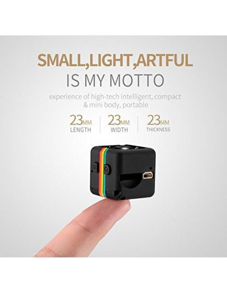 Cámara Mini SQ11 1080P HD con Visión Nocturna y Detección de Movimiento