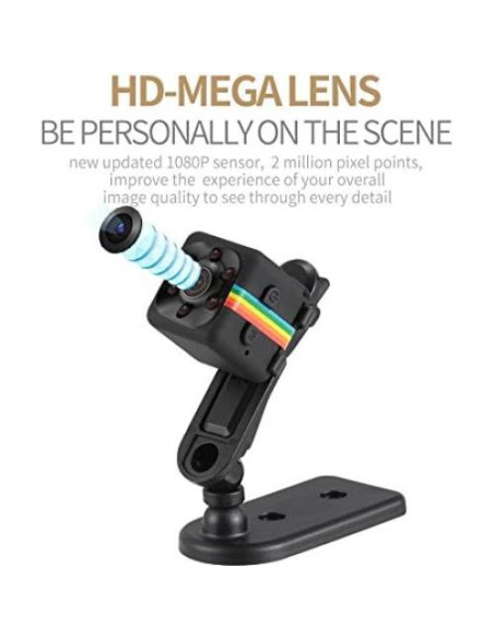 Cámara Mini SQ11 1080P HD con Visión Nocturna y Detección de Movimiento