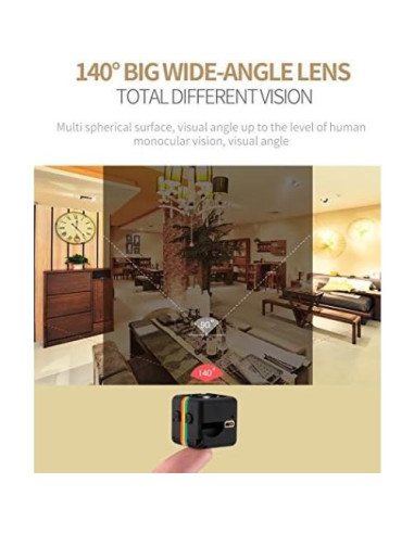 Cámara Mini SQ11 1080P HD con Visión Nocturna y Detección de Movimiento