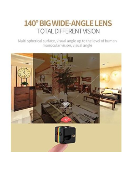 Cámara Mini SQ11 1080P HD con Visión Nocturna y Detección de Movimiento