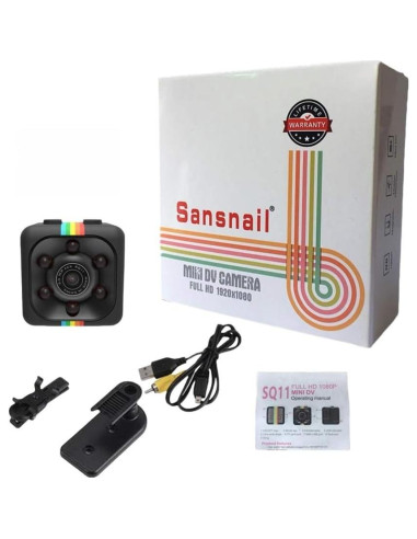 Cámara Mini SQ11 1080P HD con Visión Nocturna y Detección de Movimiento