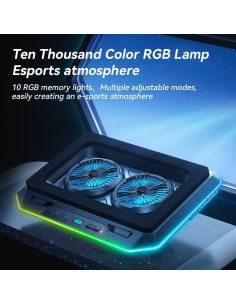 Almohadilla de Enfriamiento KYOLLY para Laptop Gaming RGB 35x25cm 2