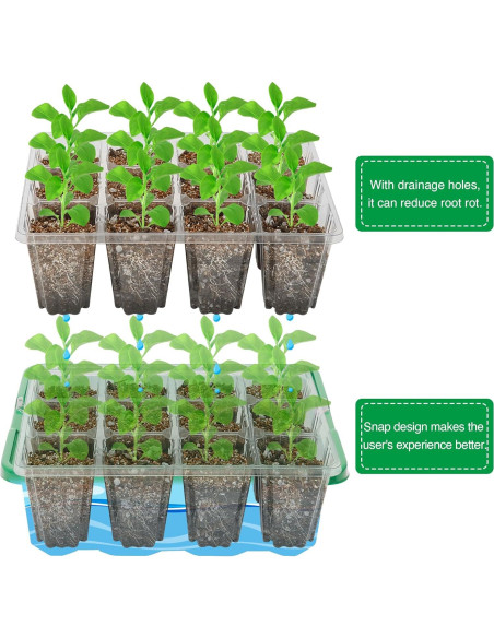 Kit de Inicio de Semillas Bonviee con Luz LED y Domos Ajustables