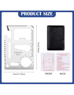 12 Herramientas Multitool Tarjeta de Crédito Yaocom 11 en 1 2