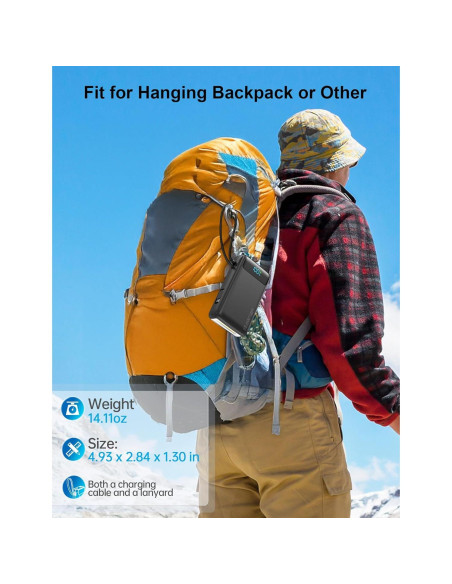 Banco de Energía 27000mAh Dongguan con Cable USB-C y LED