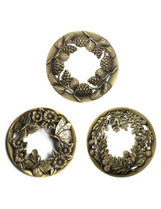 Toppers de Vela de Metal Hicello 3PCS Bronce Antiguo 8.2cm