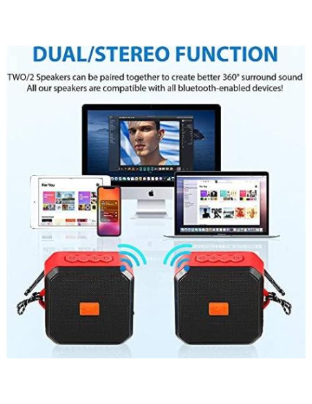 Altavoz Bluetooth 5.3 Tek Styz IPX7 Verde 13 Horas Reproducción