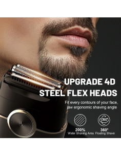 Afeitadora Eléctrica Welclux FK-706 Mini IPX7 4 Cuchillas 2