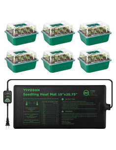 Bandejas de Inicio de Semillas VIVOSUN 72 Celdas con Almohadilla Térmica