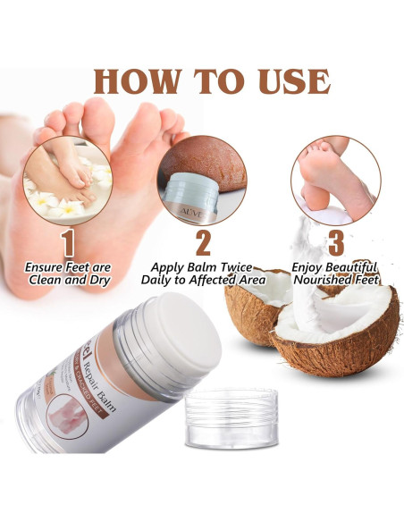 Bálsamo Hidratante para Talones Agrietados ChenYayun 70 ml Coco